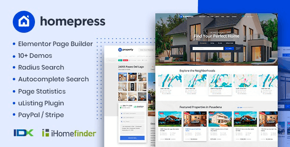 HomePress 1.3.10 NULLED – Real Estate WordPress Theme