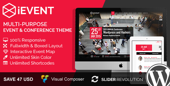 iEvent 2.0.3 – Event & Conference WordPress Theme
