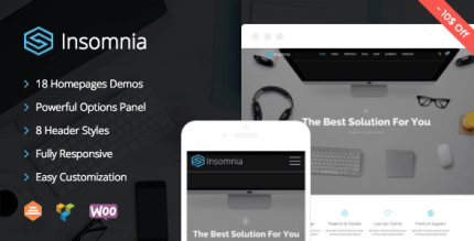 Insomnia 1.1.7 – Beautiful and Modern Creative WordPress Theme