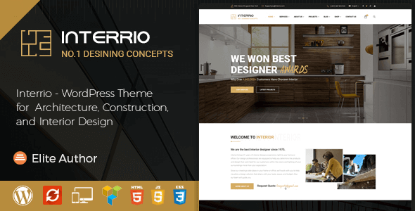 Interrio 2.6 – WordPress Theme for Architecture Construction and Interior Design