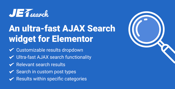 JetSearch 3.3.1 – An ultra-fast AJAX Search widget for Elementor