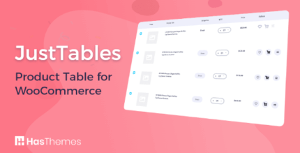 JustTables Pro 1.5.5 – WooCommerce Product Table