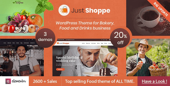 Justshoppe 12.4 – Cake Bakery WordPress Theme