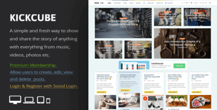 KICKCUBE 3.4 – Membership & User Content Sharing Theme