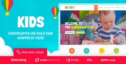 Kids 1.2.1 – Day Care & Kindergarten WordPress Theme for Children