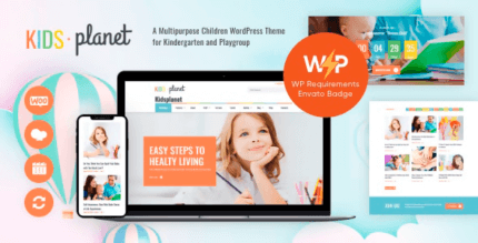Kids Planet 2.2.6 – A Multipurpose Children WordPress Theme for Kindergarten and Playgroup