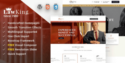 Lawking 2.12 – Lawyer and Attorney Responsive WordPress Theme
