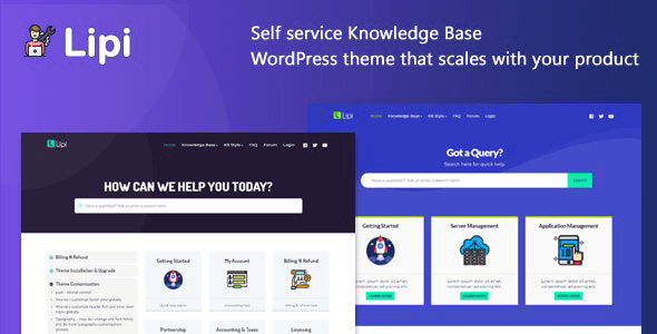 Lipi 1.5 – Self Service Knowledge Base and Creative WordPress Theme