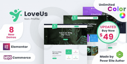 Loveus 3.1 NULLED – NonProfit Charity WordPress Theme