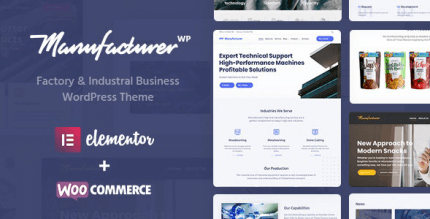 Manufacturer 1.3.5 – Factory and Industrial WordPress Theme