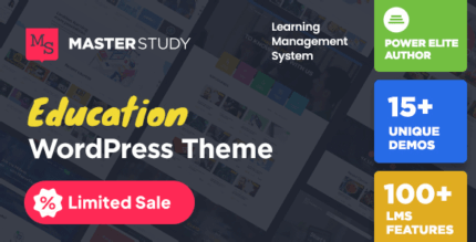 Masterstudy 4.8.3 NULLED – Education Center WordPress Theme