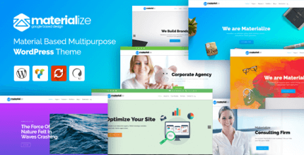 Materialize 1.5 – Material Design Multipurpose WordPress Theme