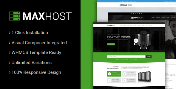 MaxHost 9.6.0 NULLED – Web Hosting WHMCS and Corporate Business WordPress Theme with WooCommerce + Extensions