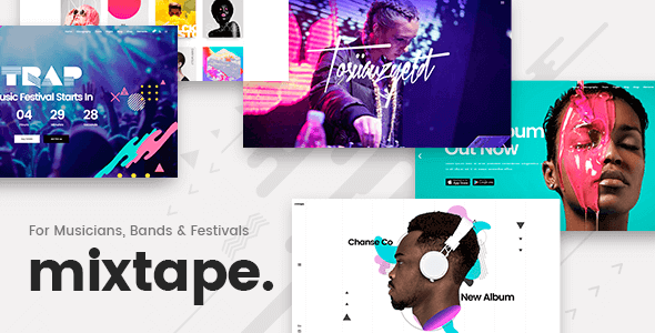 Mixtape 2.1 – A Fresh Music Theme for Artists Bands and Festivals