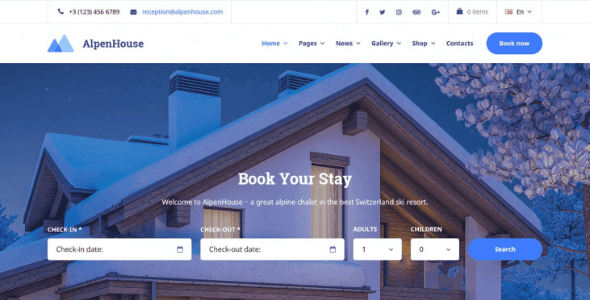 MotoPress Alpenhouse 1.5.4 – WordPress Hotel Booking Theme
