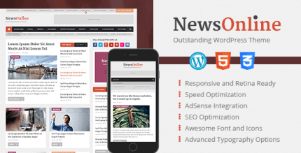 NewsOnline 1.2.9 – Beautiful & Professional WordPress Magazine Theme
