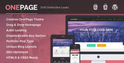 OnePage 1.2.7 – Portfolio and Business WordPress Theme