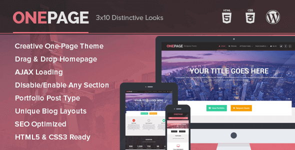 OnePage 1.2.7 – Portfolio and Business WordPress Theme