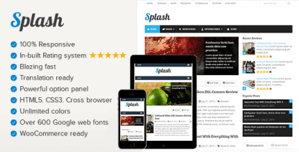 Splash 3.3.10 – Review Blog WordPress Theme
