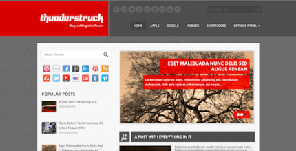 ThunderStruck 1.1.2 – Eye-Catching, Colorful WordPress Theme