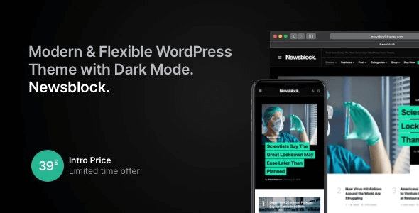 Download Newsblock 1 1 6 Nulled Modern Wordpress Theme With Dark Mode Wpnull