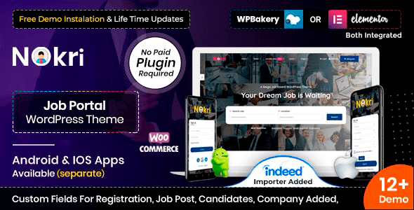 Nokri 1.6.4 – Job Board WordPress Theme