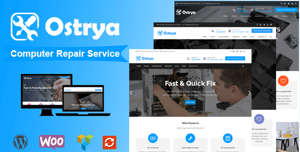 Ostrya 1.2.7 – Computer Repair Service WordPress Theme