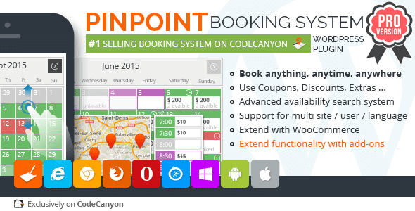 Pinpoint Booking System PRO 2.9.9.4.5 – Book Everything with WordPress
