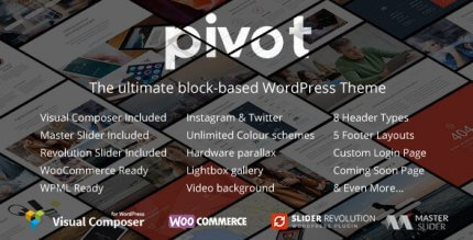 Pivot 1.4.26 – Responsive Multipurpose WordPress Theme