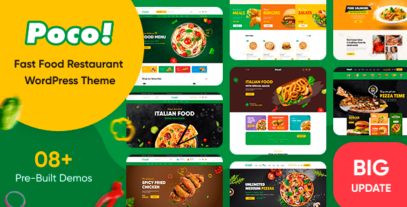 Poco 2.2.3 – Fast Food Restaurant WordPress Theme