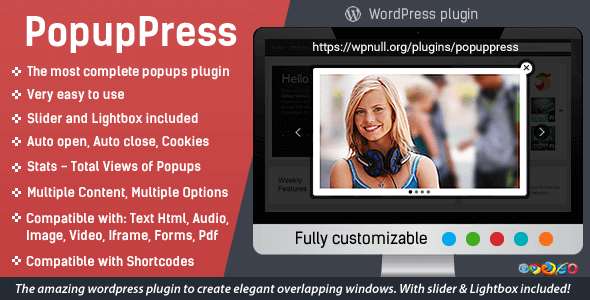 PopupPress 3.1.7 – Popups with Slider & Lightbox for WP