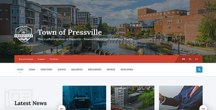 Pressville 2.6.12 – Unique WordPress Theme for Municipalities