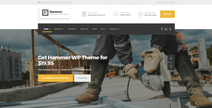 Hammer 1.5.1 – WordPress Theme for Construction Industries NULLED