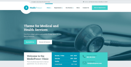 MedicPress 1.9.3 NULLED – Medical WordPress theme for Doctors and Clinics NULLED