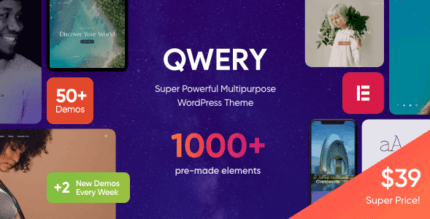 Qwery 1.4.0.7 NULLED – Multi-Purpose Business WordPress Theme + RTL