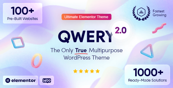 Qwery 2.0.0 NULLED – Multi-Purpose Business WordPress Theme + RTL