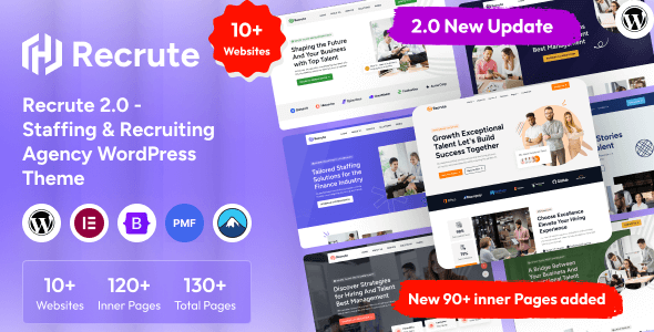 Recrute 2.0.0 – Staffing & Recruiting Agency WordPress Theme Recrute 2.0.0 – Staffing & Recruiting Agency WordPress Theme