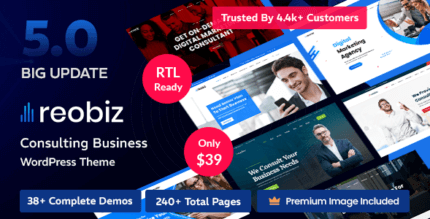 Reobiz 5.0.9 NULLED – Consulting Business WordPress Theme