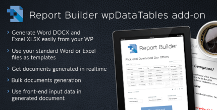 Report Builder add-on for wpDataTables 1.3.6 – Generate Word DOCX and Excel XLSX documents
