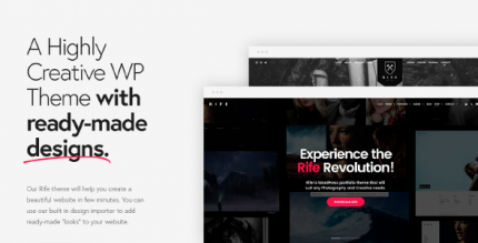 Rife Pro 2.4.17 NULLED – A Highly Creative WP Theme​​ with ready-made designs