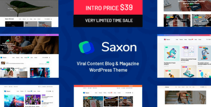 Saxon 1.9 NULLED – Viral Content Blog & Magazine WordPress Theme