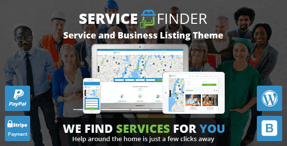 Service Finder 4.1 – Service and Business Listing WordPress Theme
