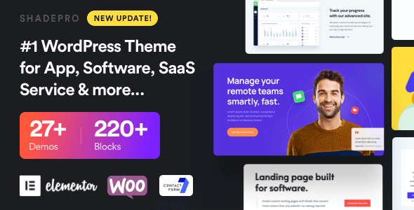 ShadePro 3.6.4 – Startup & SaaS WordPress Theme