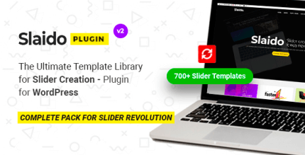 Slaido 2.0.5 NULLED – Template Pack for Slider Revolution WordPress Plugin