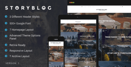 StoryBlog 1.1.9 – WordPress Theme for Story Tellers