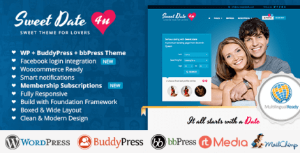 Sweet Date 3.7.2 – More than a WordPress Dating Theme