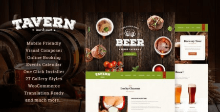 Tavern 2.1.2 – Pub & Brewery WordPress Theme