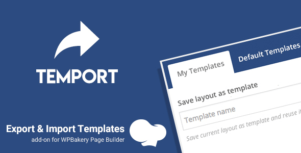 Temport 2.0.0 – Export & Import Template for WPBakery Page Builder