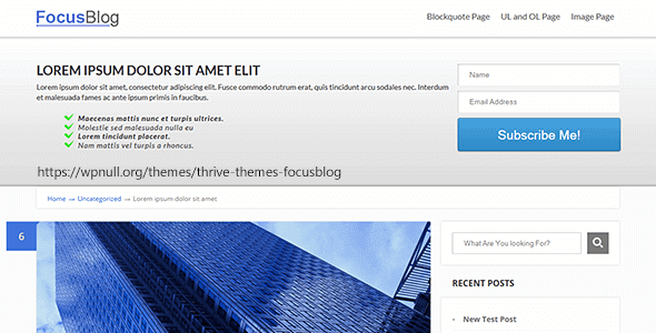 Thrive Themes FocusBlog 2.11.1 NULLED