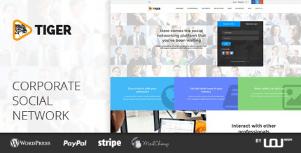 TIGER 101.2.1 – Social Network Theme for Companies & Professionals
